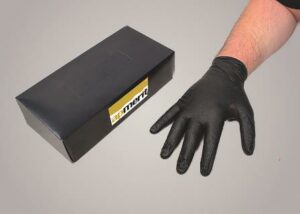 AP-Merit Black Nitril Einweghandschuh genoppt